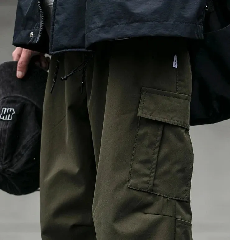 Straight Leg Twill Cargo Pants