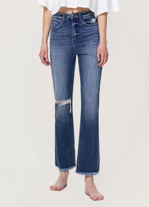 Super High Rise Ankle Straight Jeans