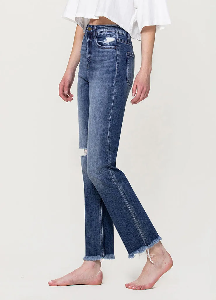 Super High Rise Ankle Straight Jeans