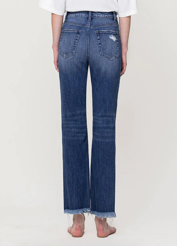 Super High Rise Ankle Straight Jeans