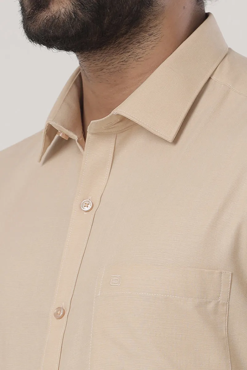 Super Soft -Tan Formal Shirts for Men | Ariser