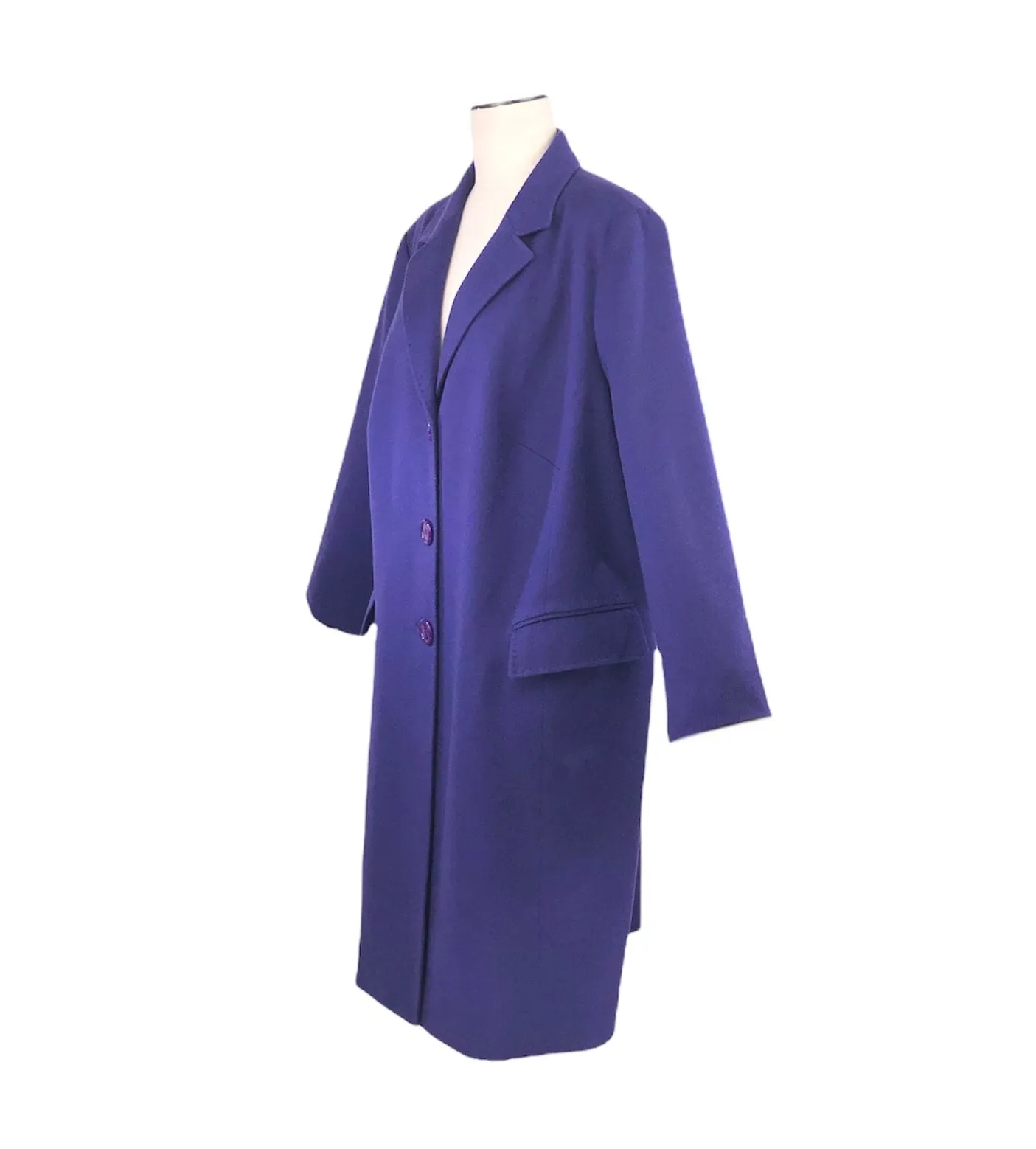 Violet Cashmere Coat | Size 18