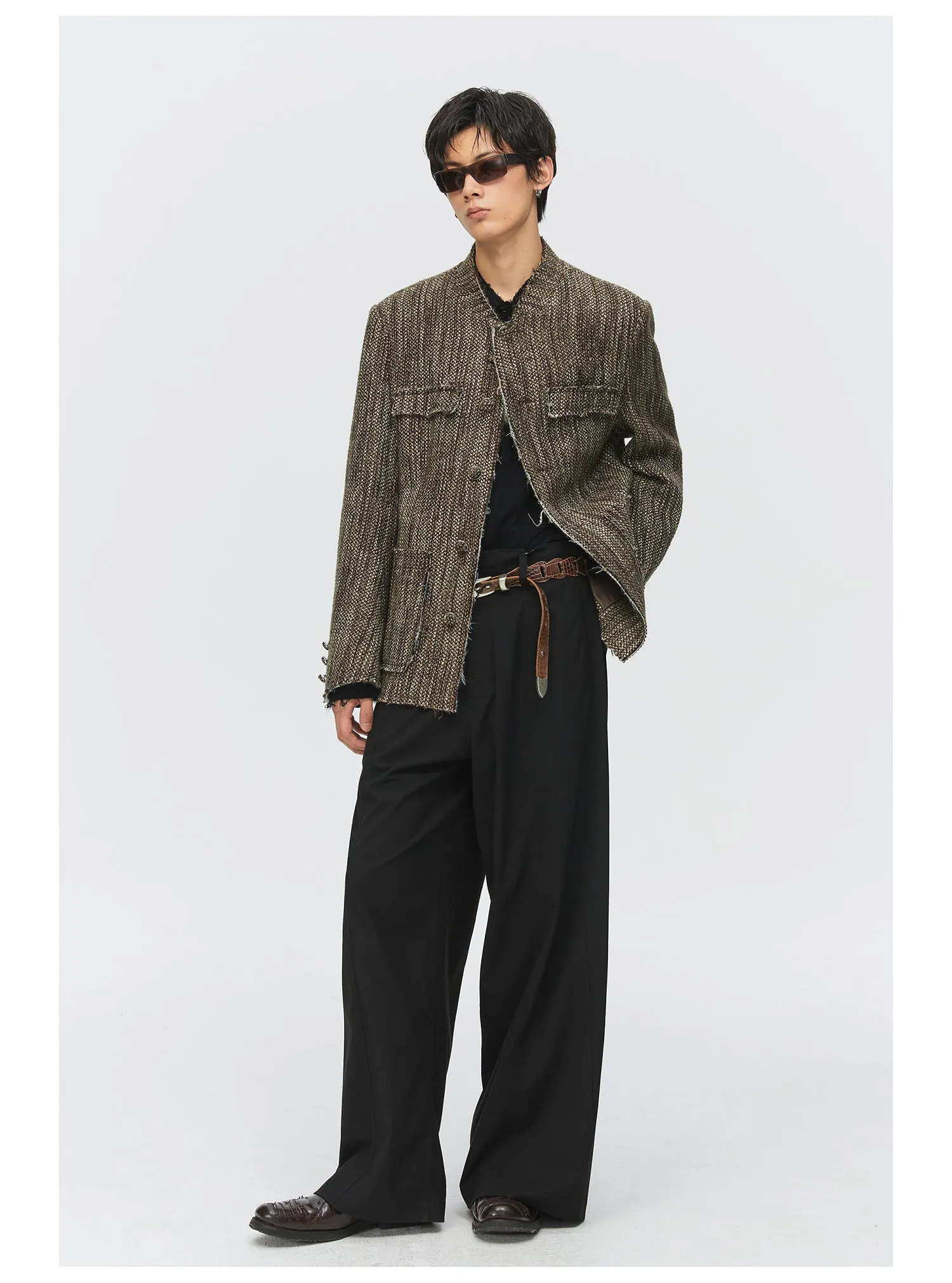 Waistband Wide Leg Casual Pants