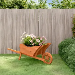 Wheelbarrow Planter 128x45.5x43 cm Solid Wood Fir