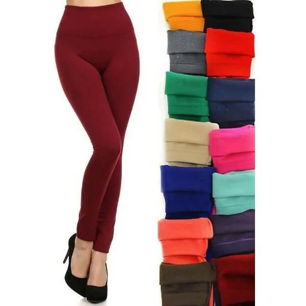 Women's Full Length Seamless Fleece Leggings